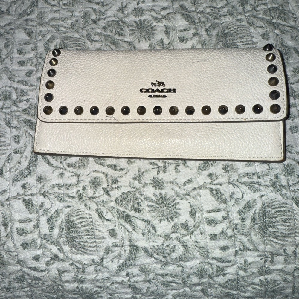 Coach Cream Studded Women's Wallet